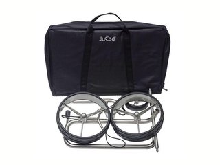 JuCad Junior Drive Stainless Steel elektrische trolley + draagtas JTT, zilver
