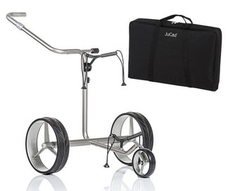 JuCad Junior Drive Stainless Steel elektrische trolley + draagtas JTT, zilver