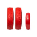 JuCad tires - 2 achterwielen, 1 voorwiel, rood