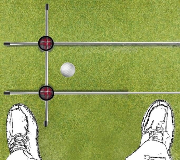 Longridge Tour Rod Pro Alignment Sticks (3 stuks), wit