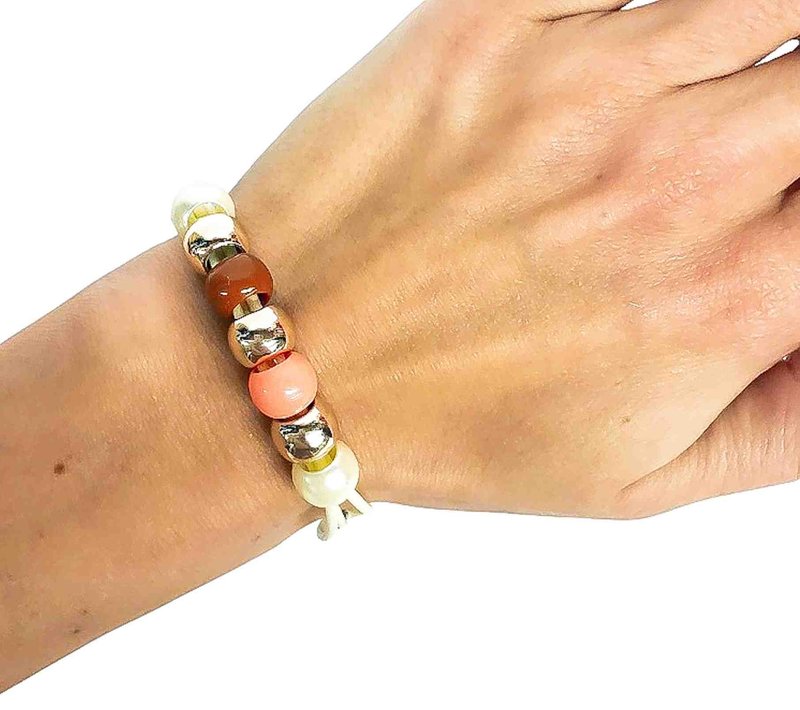 Handmade Teraka armband, type 011, meerkleurig