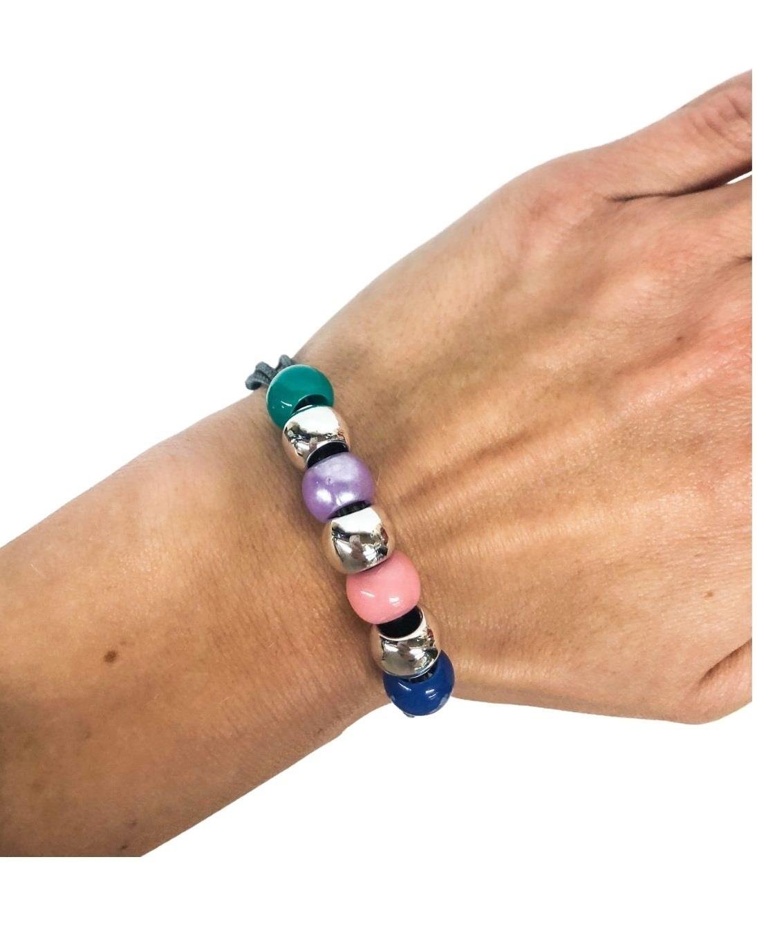 Handmade Teraka armband, type 012, meerkleurig