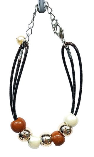 Ostatní Handmade Teraka armband, type 016, bruin