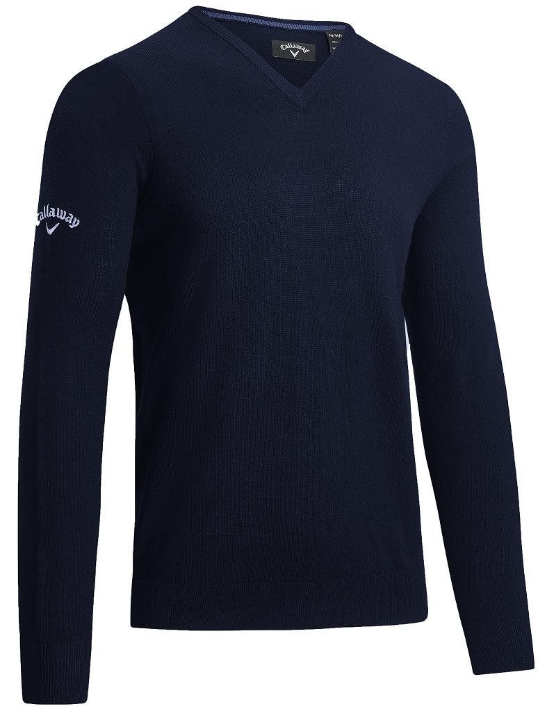 Callaway V-Neck Merino heren trui, dark navy
