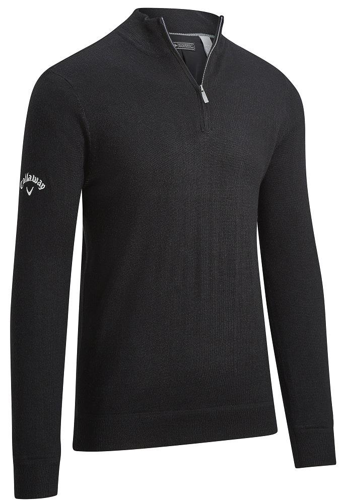 Callaway Windstropper 1/4 Zipped heren sweater, black INK