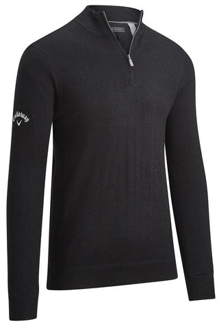 Callaway Windstropper 1/4 Zipped heren sweater, black INK