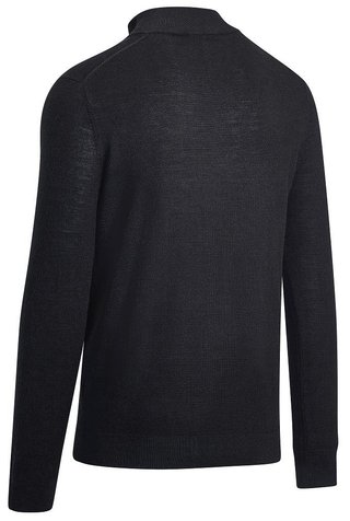 Callaway 1/4 Blended Merino heren trui, black ink