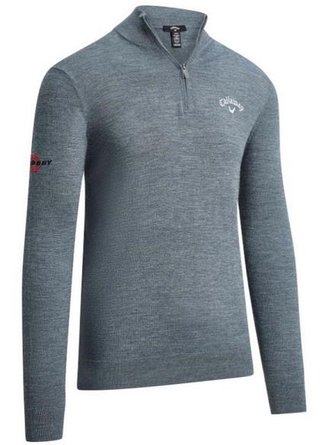 Callaway 1/4 Blended Merino heren trui, steel heather