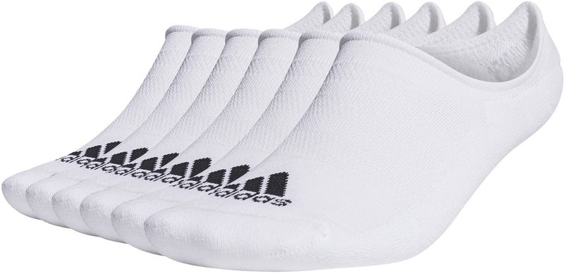 Adidas Low Cut heren sokken, wit (6 paar)