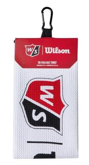 Wilson Staff Tri Fold golfhanddoek 16"x21", wit