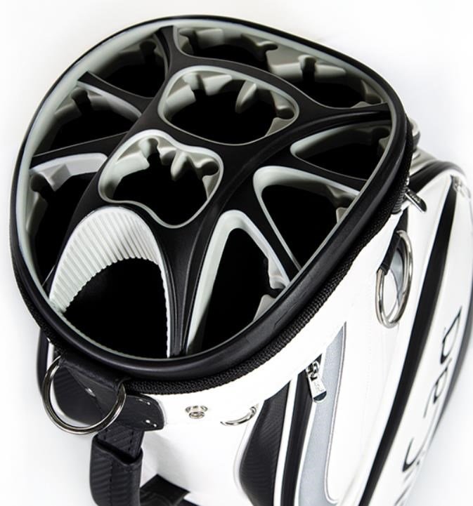 JuCad Pro cart bag, wit/zwart
