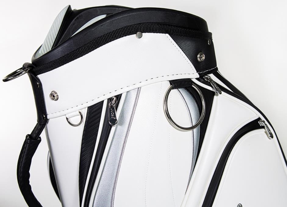 JuCad Pro cart bag, wit/zwart