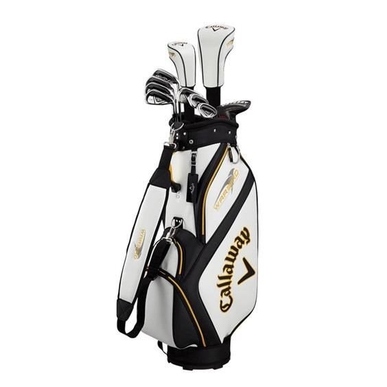 Callaway Warbird 21 heren golfset, grafiet, + cart bag, wit