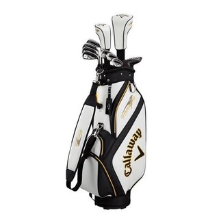 Callaway Warbird 21 heren golfset, grafiet, + cart bag, wit