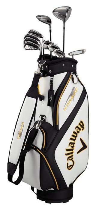 Callaway Warbird 21 heren golfset, staal, + cart bag, wit