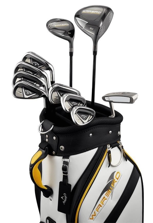 Callaway Warbird 21 heren golfset, staal, + cart bag, wit