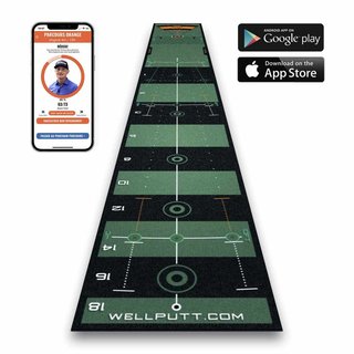 Wellputt Putting Mat - CLASSIC 13FT (4m), speed 10-11,5ft, groen