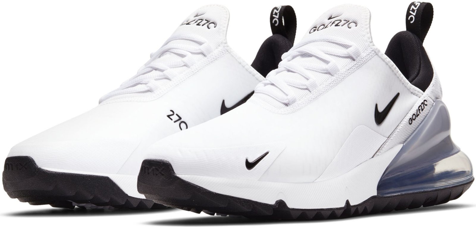 Nike Air Max 270G unisex golfschoenen, wit/zwart/platinum