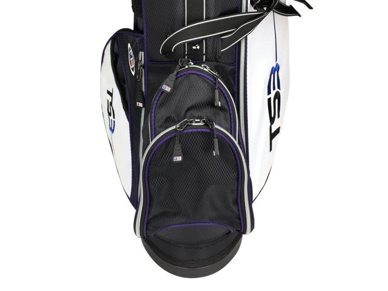 U.S. Kids Golf TS3-54 (137cm) v10 junior golfset, grafiet, zwart/wit/paars + stand bag