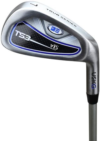 U.S. Kids Golf TS3-51 (130cm) V15 10-Club junior golfset, grafiet + stand bag, royal/wit/oranje