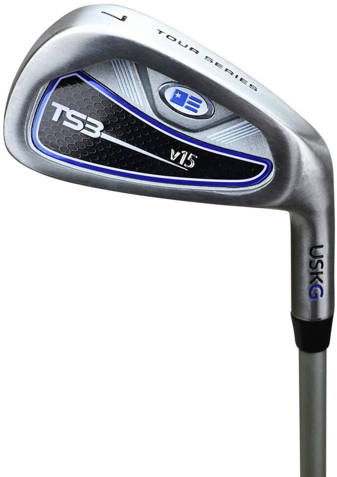 U.S. Kids Golf TS3-51 (130cm) V15 10-Club junior golfset, grafiet + stand bag, royal/wit/oranje