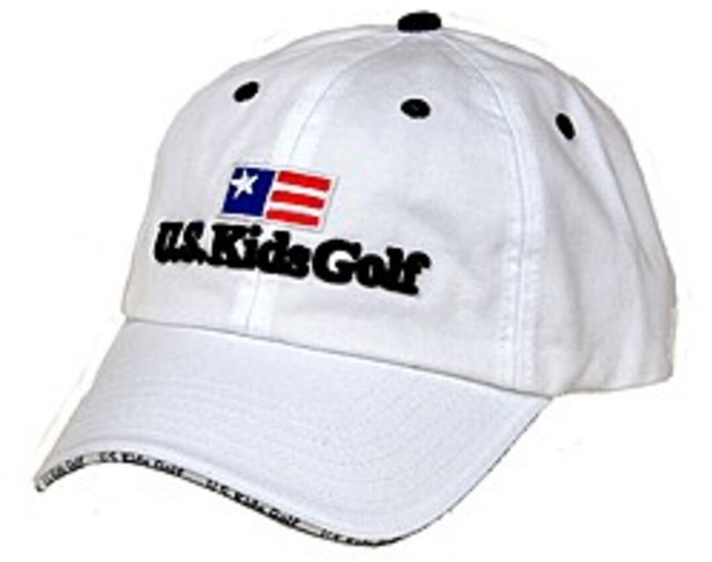 U.S. Kids Golf USKG Twill Sandwich junior cap, wit