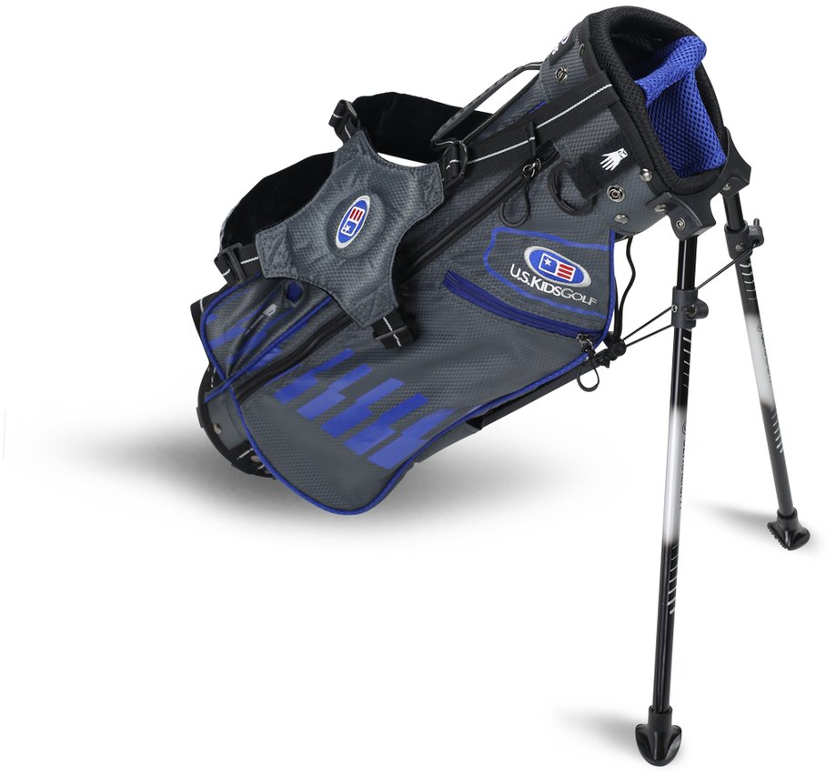 U.S. Kids Golf UL45 (114cm) WT25-s junior stand bag 2022, grijs/blauw, 23"