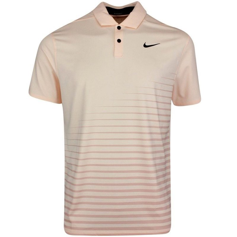 Nike Dry Vapor Stripe Graphic heren polo, crimson tint