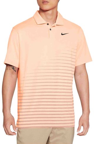 Nike Dry Vapor Stripe Graphic heren polo, crimson tint