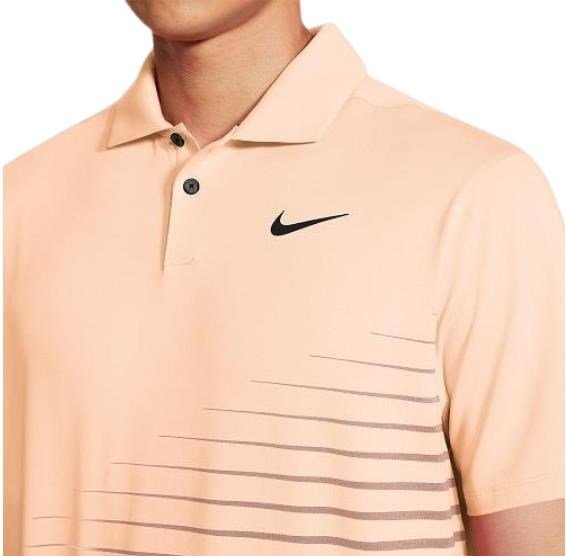 Nike Dry Vapor Stripe Graphic heren polo, crimson tint
