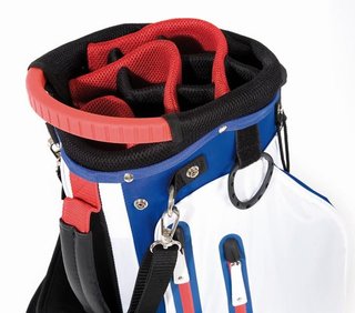 JuCad Waterproof 2in1 stand bag, blauw/wit/rood