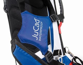JuCad Waterproof 2in1 stand bag, blauw/wit/rood