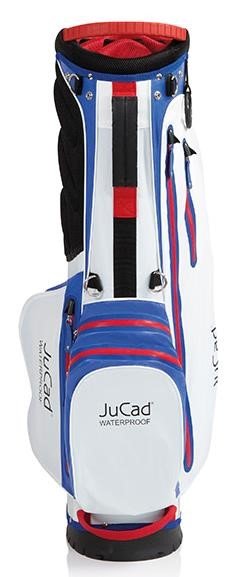 JuCad Waterproof 2in1 stand bag, blauw/wit/rood