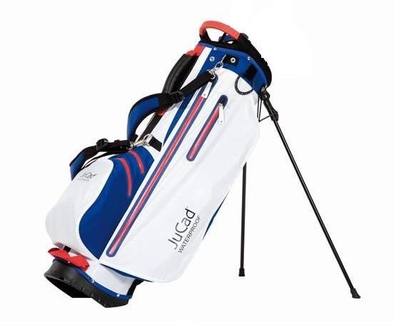 JuCad Waterproof 2in1 stand bag, blauw/wit/rood