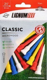 Lignum Lignum Tee 62mm (2 1/2"), 12pack, colour mix