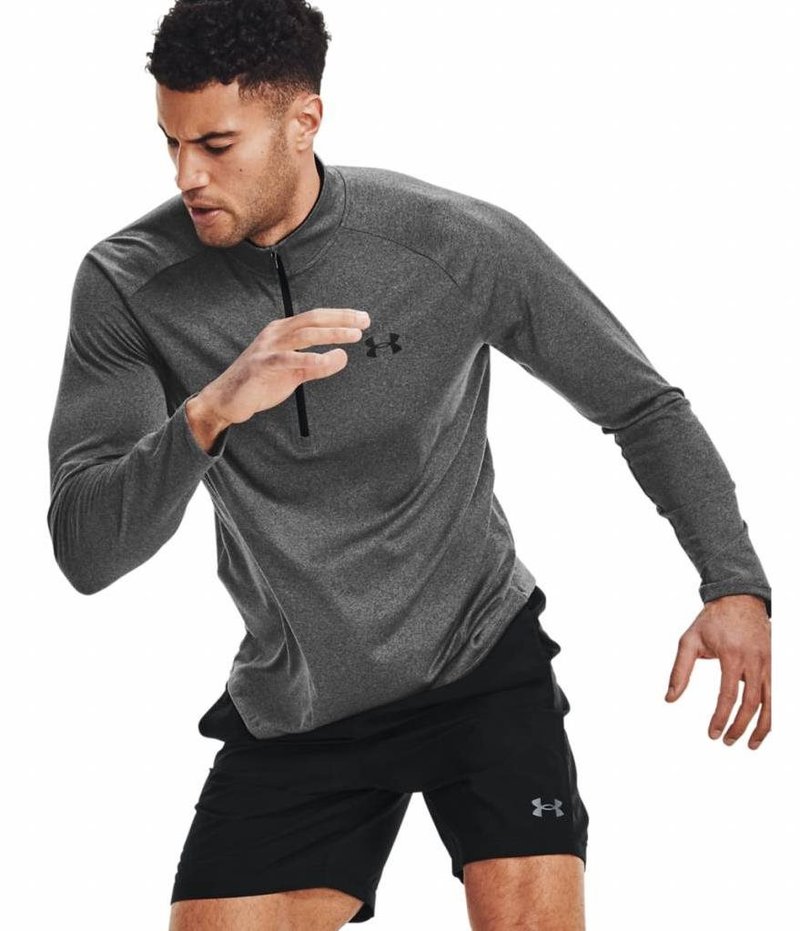 Under Armour Tech 2.0 1/2 Zip heren shirt met lange mouwen, grijs