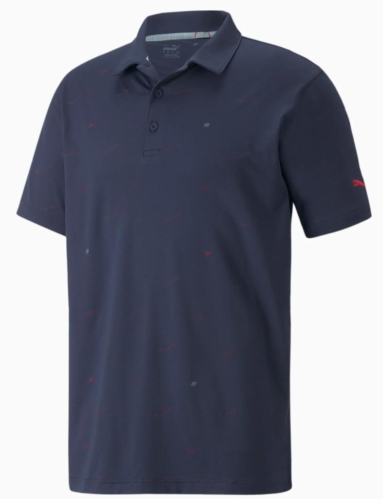 Puma Cloudspun Love heren polo, navy blazer/ski patrol
