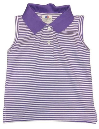 U.S. Kids Golf girls polo, paars/wit