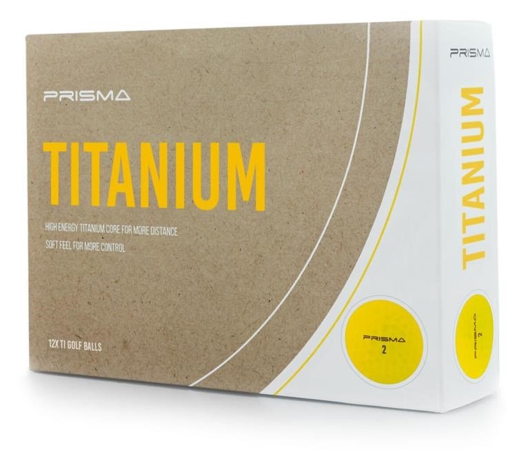 Masters Prisma Titanium golfballen, geel
