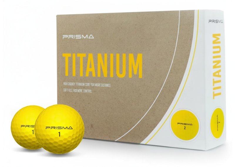 Masters Golf Prisma Titanium golfballen (12 ballen), geel