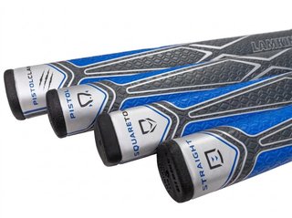 Lamkin Sink Fit PU Pistolclaw putter grip, zwart/blauw