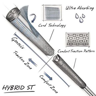 Lamkin ST+2 Hybrid grip, zwart, Standard