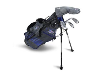 U.S. Kids Golf UL45 (114cm) WT25-s 4-Club junior golfset 2022, grafiet + stand bag, grijs/blauw