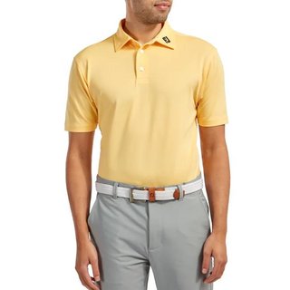 FootJoy Stretch Pique Solid heren polo, geel