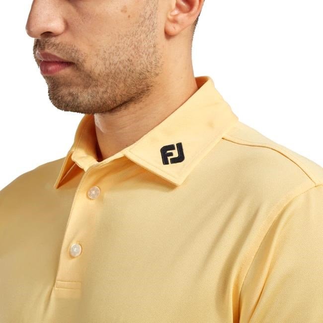 FootJoy Stretch Pique Solid heren polo, geel