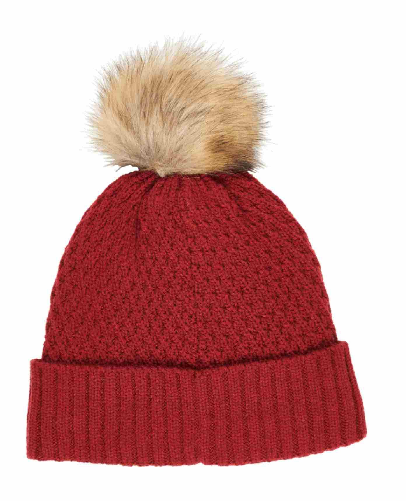 Callaway Pom Pom Beanie dames wintermuts, rood