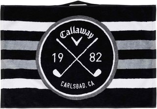 Callaway Cart golfhanddoek, 16"x24", zwart/wit