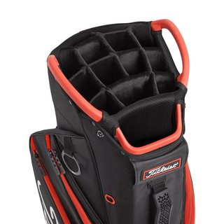 Titleist Cart 14 cart bag, zwart/zwart/rood