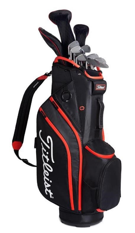 Titleist Cart 14 cart bag, zwart/zwart/rood