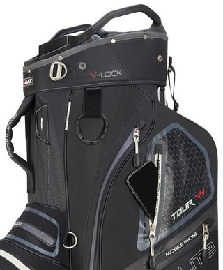 Big Max Dri Lite V-4 Organizer cartbag, zwart